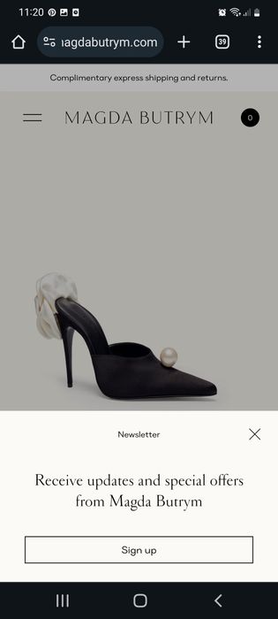 Sandale Magda Butrym - 11 cm/black satin, piele naturala/size 38,39