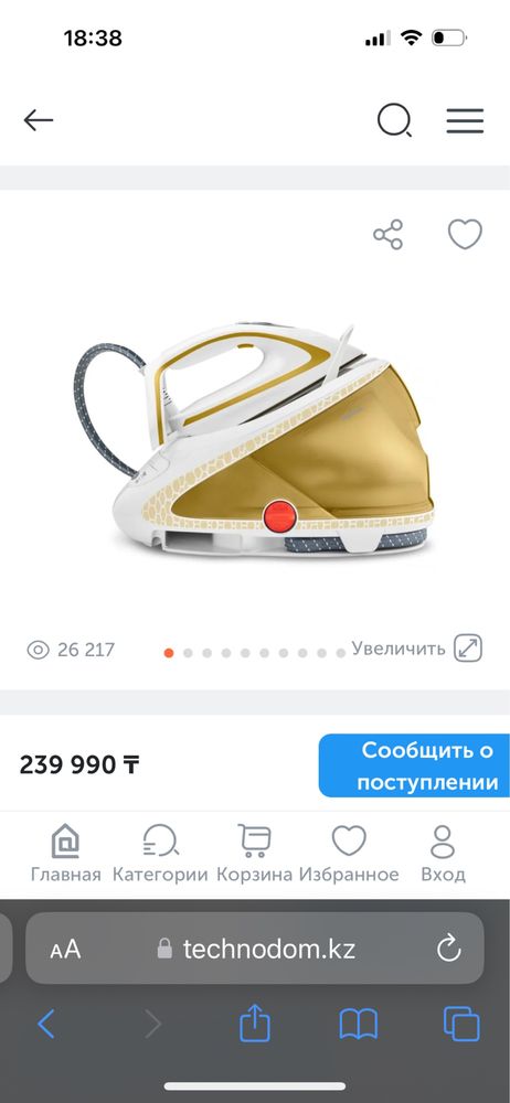 Парогенератор Tefal