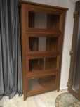 Servanta, vitrina, dulap cu geamuri lemn masiv de tec 80%, 195x110cm