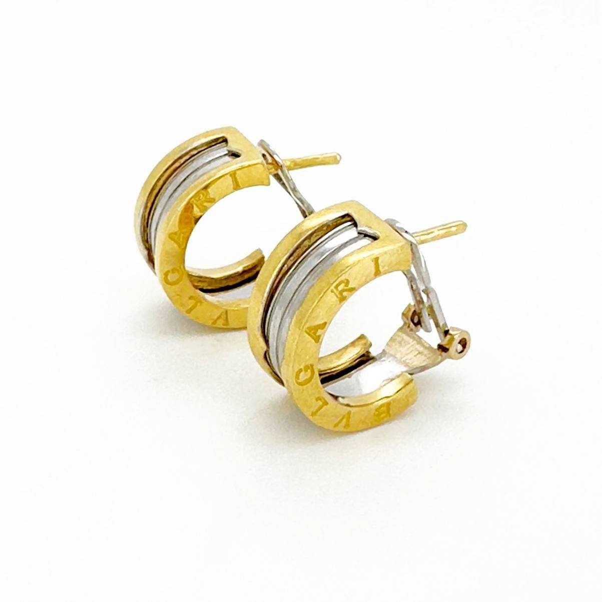 Золотые серьги в стиле Bvlgari