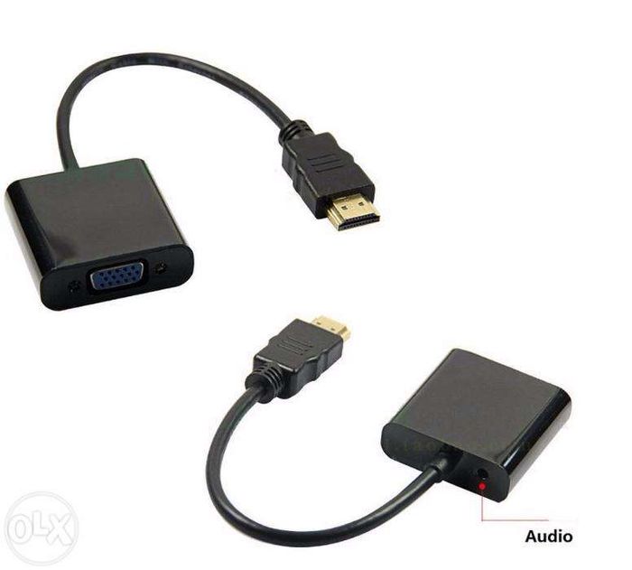 Cablu adaptor HDMI - VGA convertor + cablu audio Laptop XBOX PS3