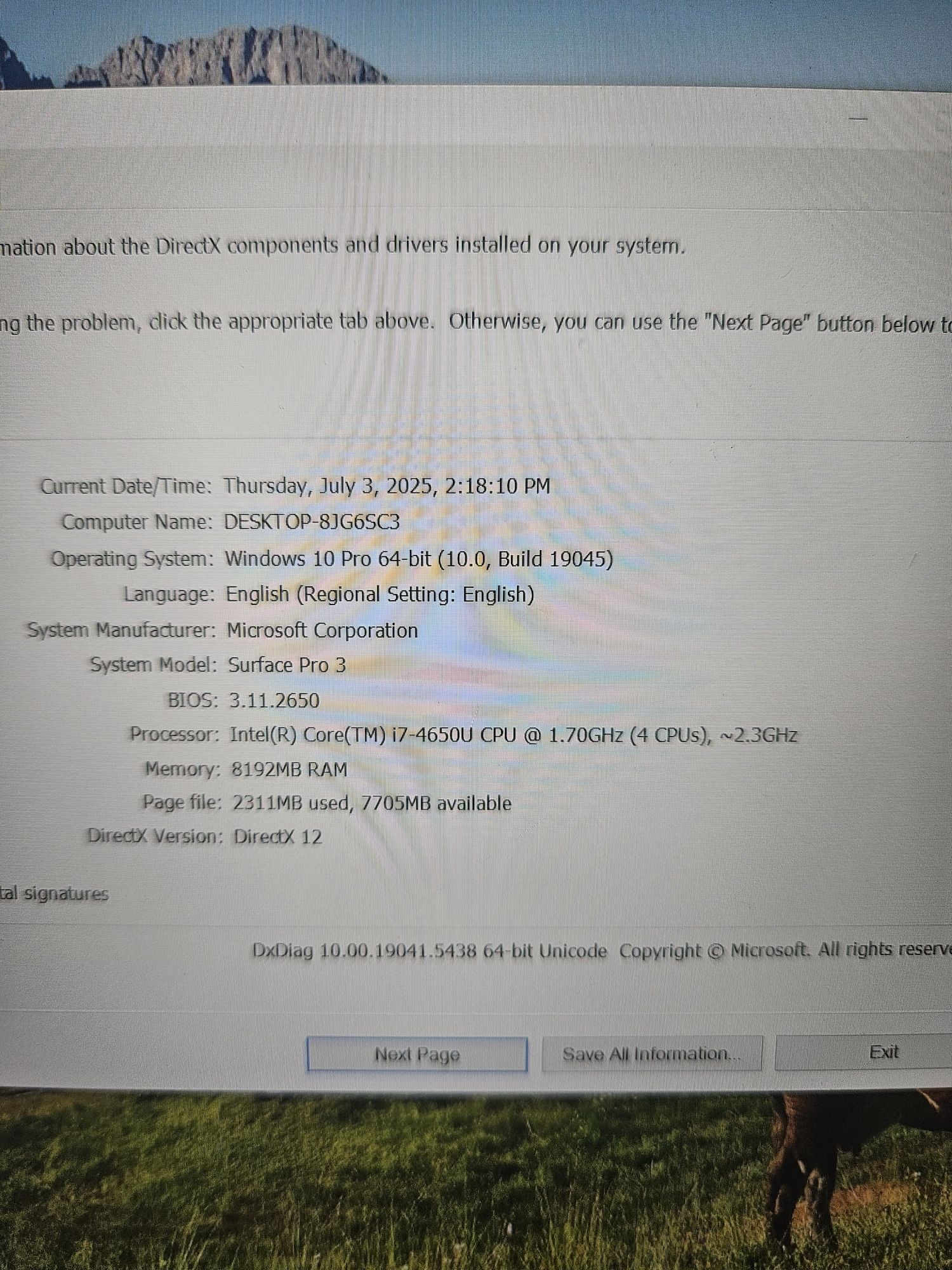 Windows surface 3 pro