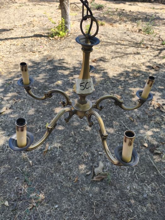 Candelabru bronz masiv , 4 brate