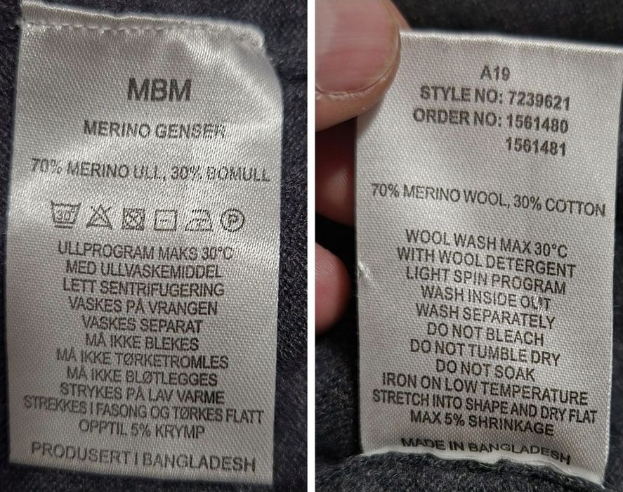 Pulover Bărbați Made by Monkeys, Merino Wool Blend, Fin Knit, M