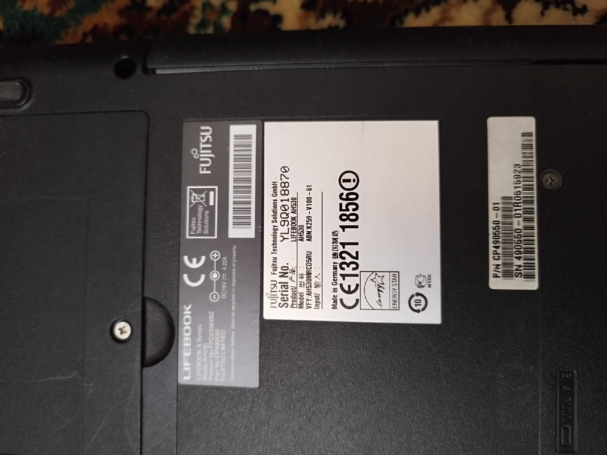 Ноутбук Fujitsu Lifebook AH530 для запчасти