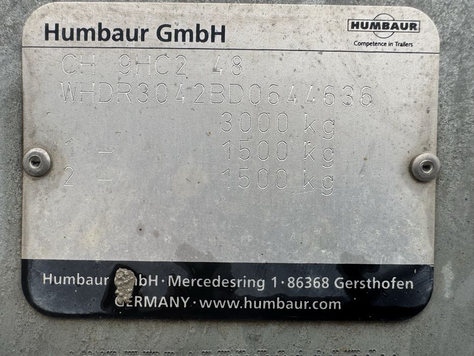 Humbaur remorca transport utilaje