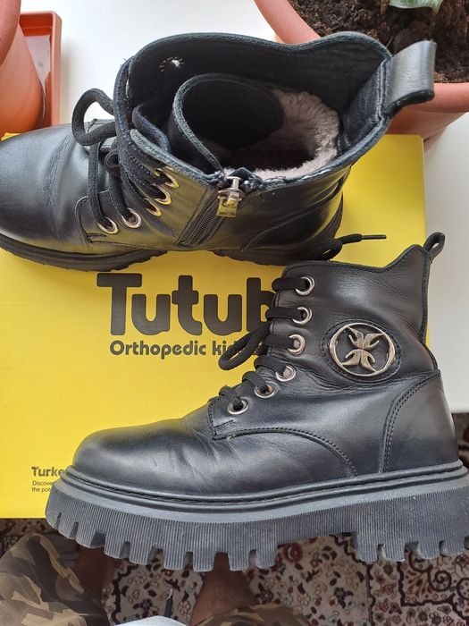 Продам кожаные зимние ботинки фирмы Tutubi на девочку