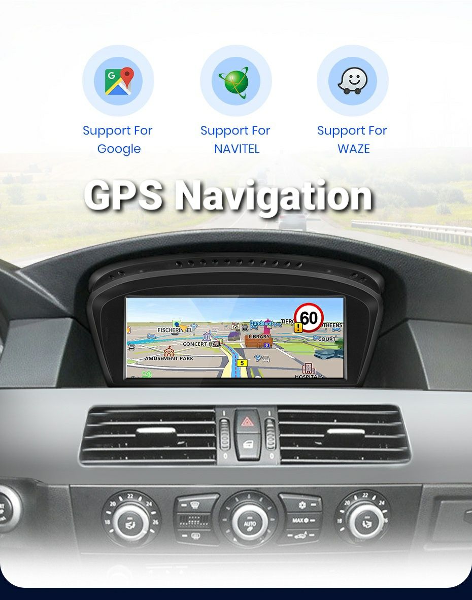 Navigatie Android dedicat BMW Seria 5 E60, E61, E63, E64, E90, E91,E92