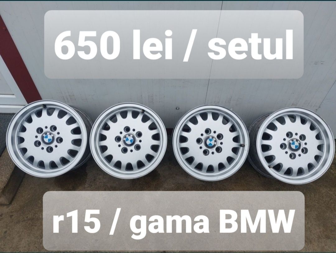 Set jante aluminiu r15 / originale BMW / 5x120 / ET 47