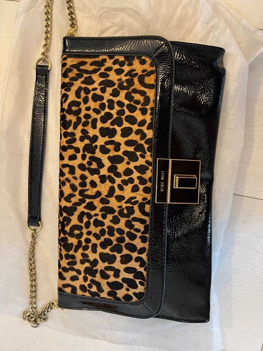 Geanta plic Nine West - leopard print - ca noua