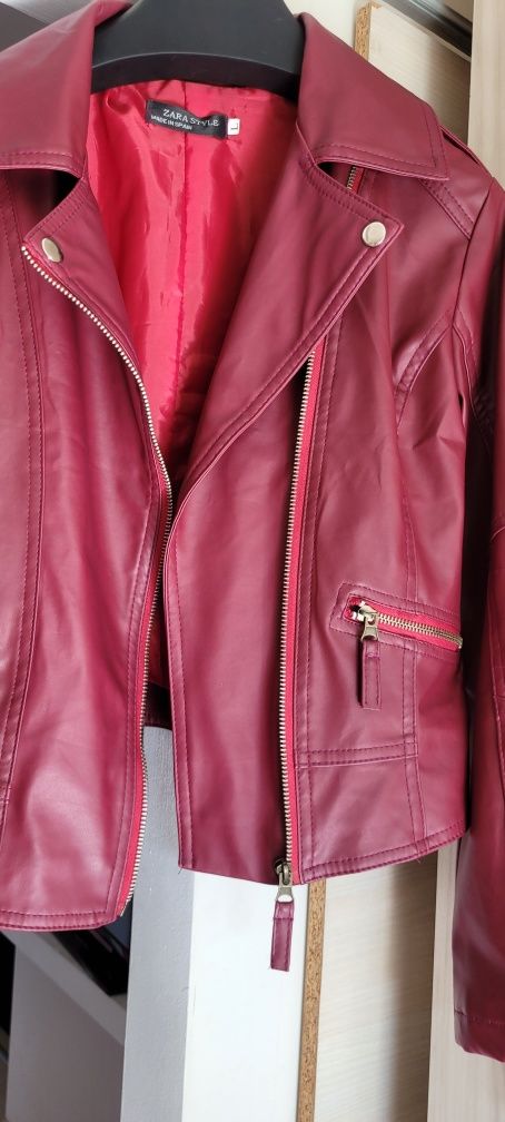 Кожено яке на Zara размер M