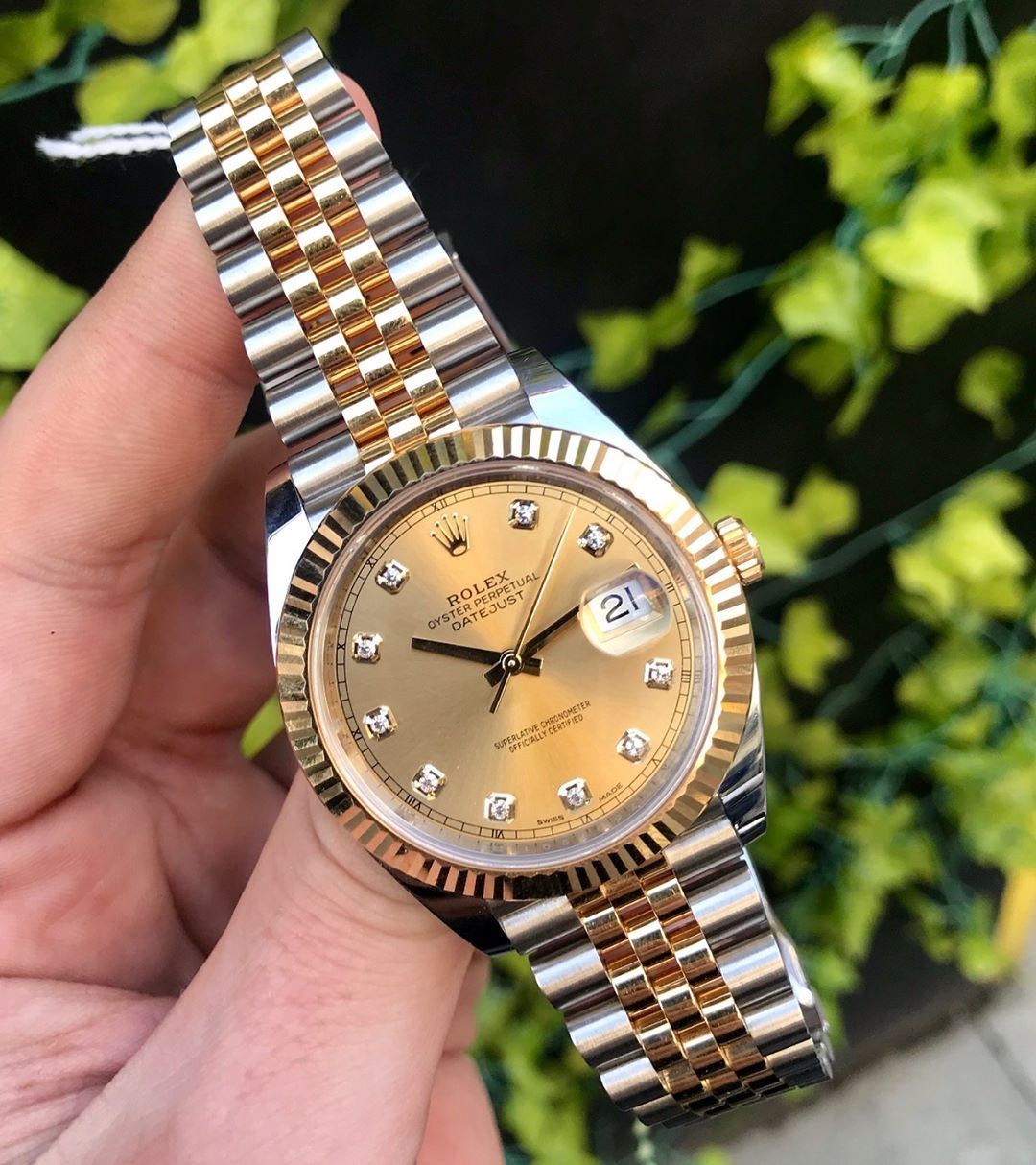 Rolex DateJust Silver Gold 36mm