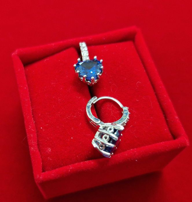 GP76, cercei placati cu aur alb 18k,incuietoare sigura,zirconiu inima