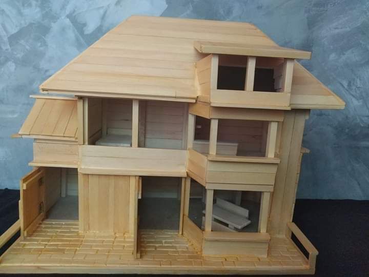Дървена къщичка ръчна изработка