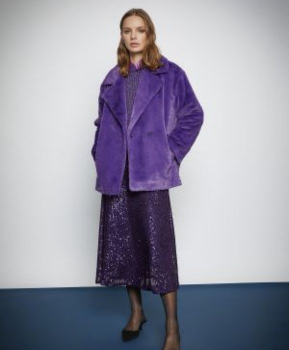 Haina blana sintetica violet nr.XXL Noua