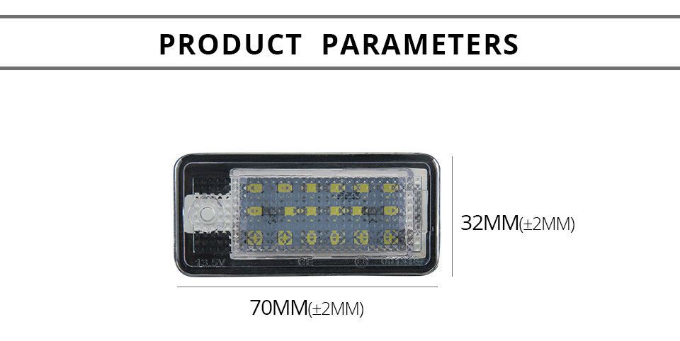 Lampi Led Numar AUDI A3 A4 B6 B7 A6 A8 Q7 A5 Fara eroare