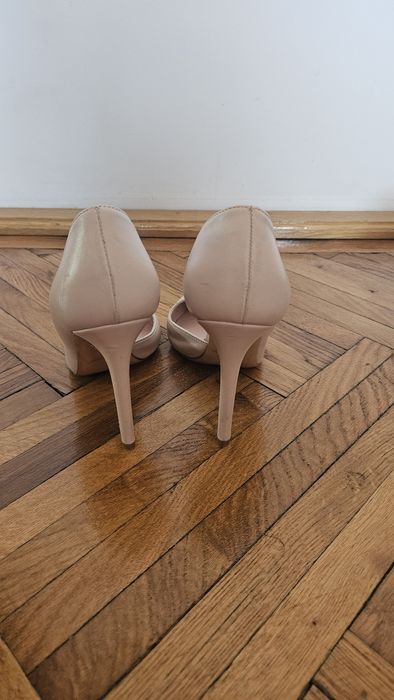 Pantofi din piele nude italienesti