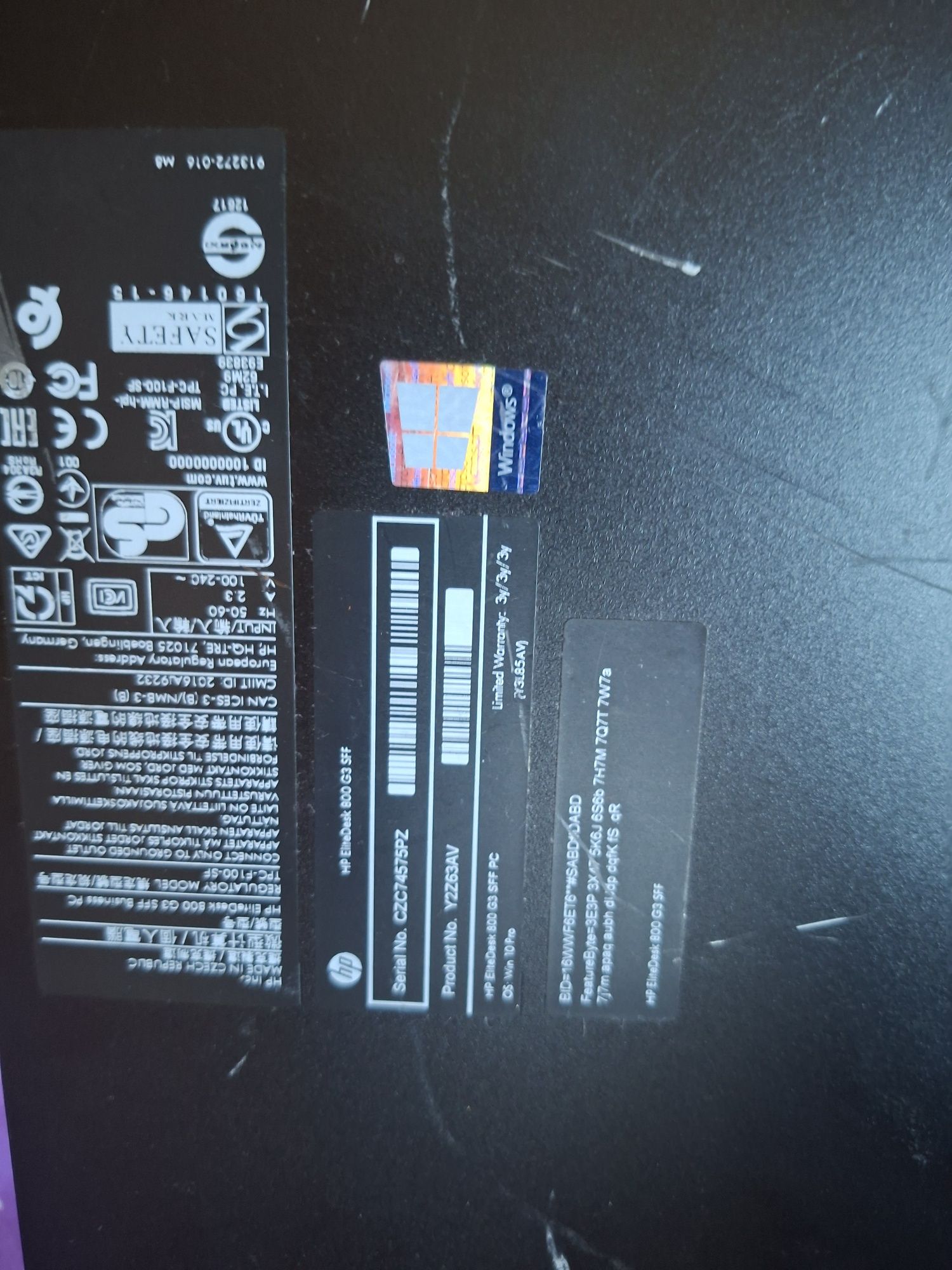 Vând PC HP Elitedesk 800 G3 SFF