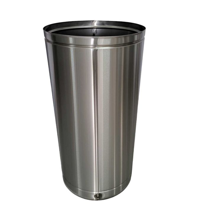Butoi inox cu capac flotant pneumatic cu canea/robinet 350 litri