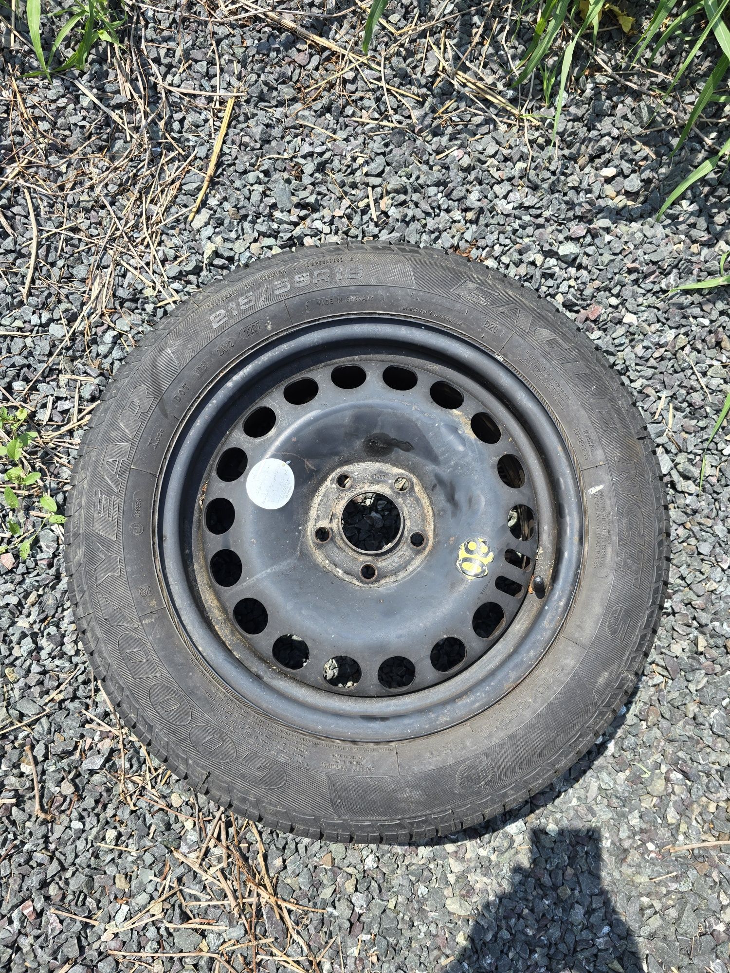 Roată de rezervă 16” – Jantă oțel + anvelopă Goodyear 215/55 R16
