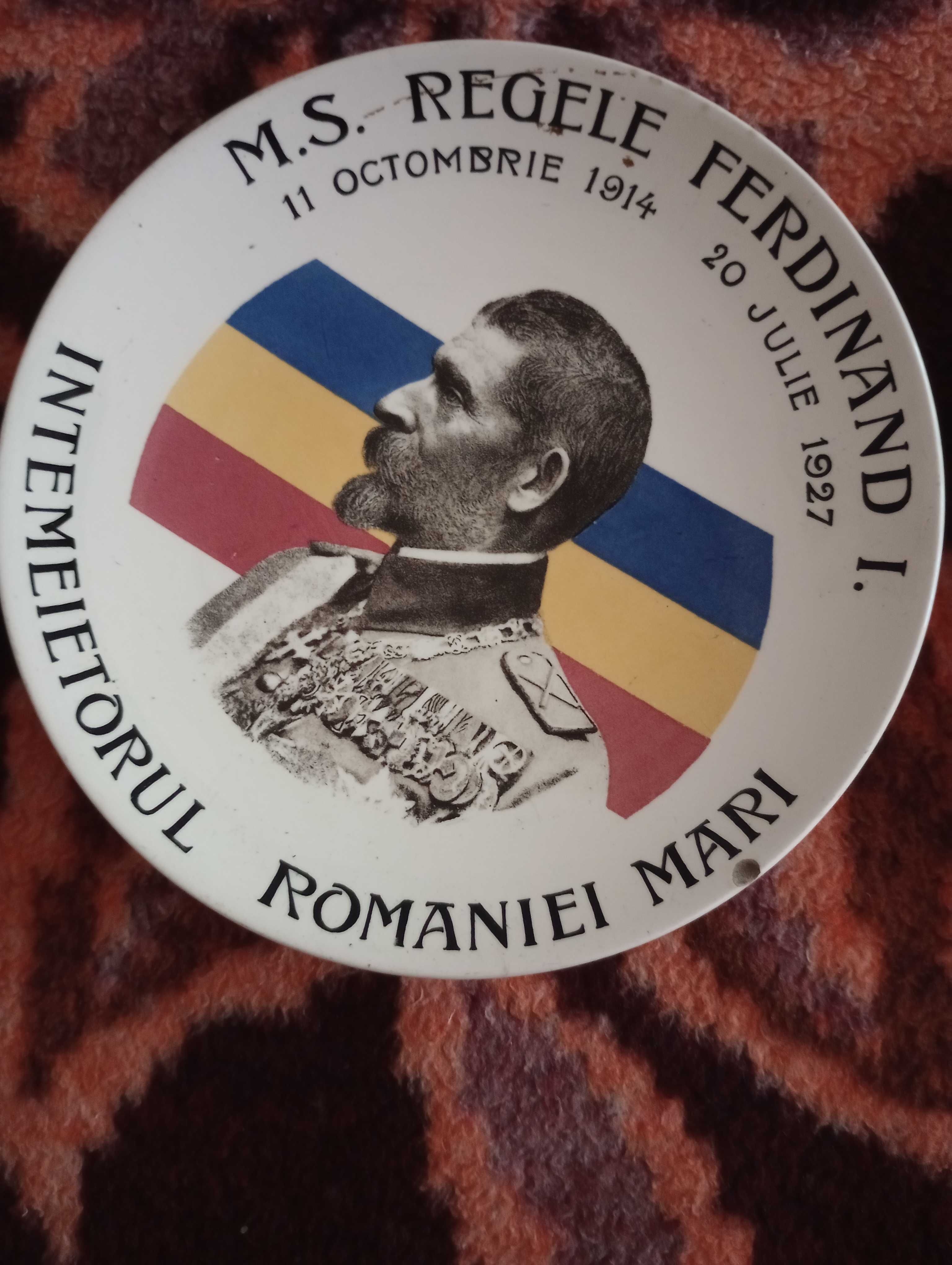 Farfurii autentice cu Regele Mihai I, Ferdinand I, Regina Maria