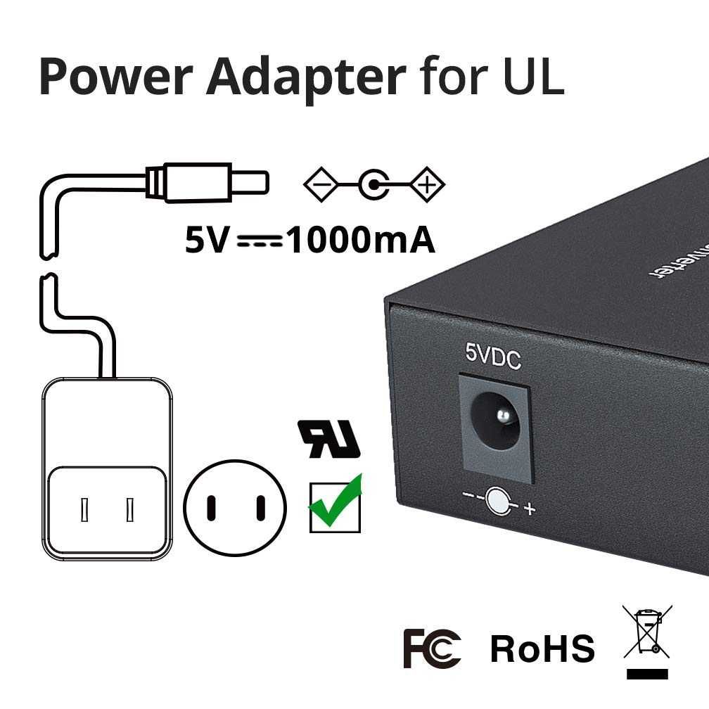 Convertor media Gigabit Fiber to Ethernet,SC Fiber,până la 20 km