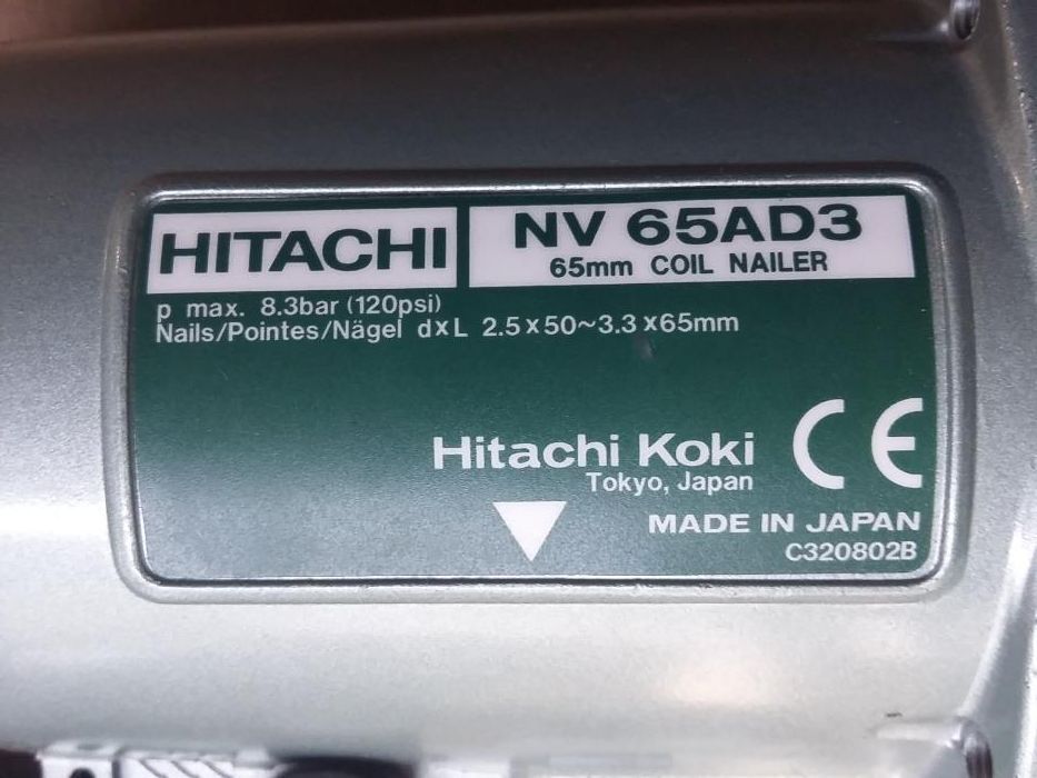 Pistol cuie pneumatic NOU HiTACHI NV65 AD3 TVA deductibil garantie