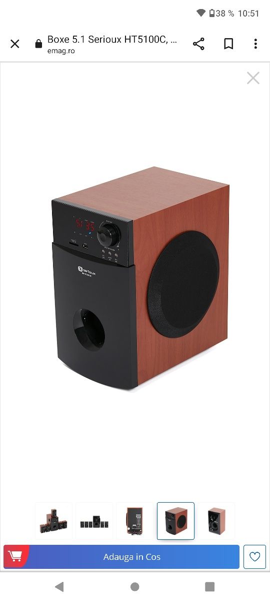 Sistem audio 5.1 impecabil 140W RMS