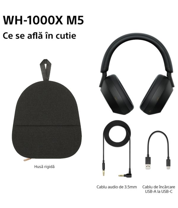 Casti Sony WH-1000XM5B, factura si garantie