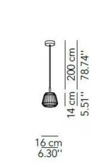 Lampa suspendata (lustra) Modo Luce - Loto D16