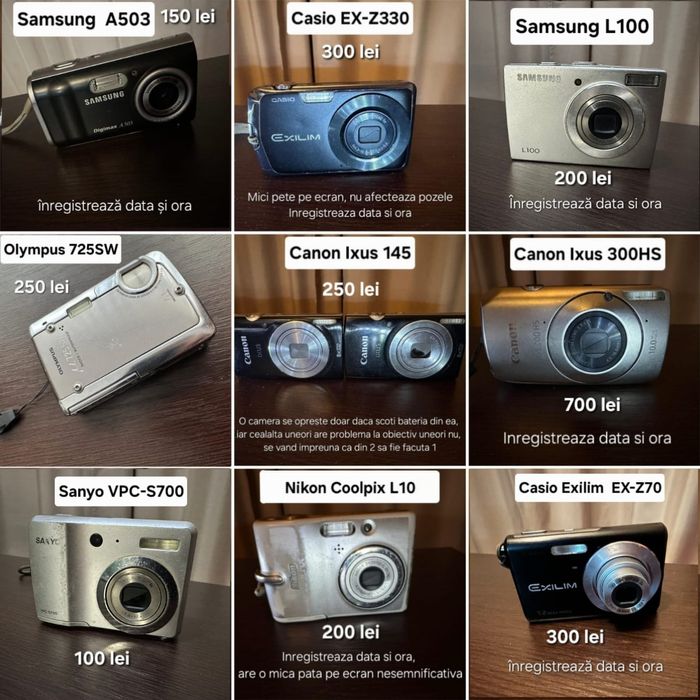 Camere foto Nikon, Samsung, Canon, Sony, Panasonic (ITP)
