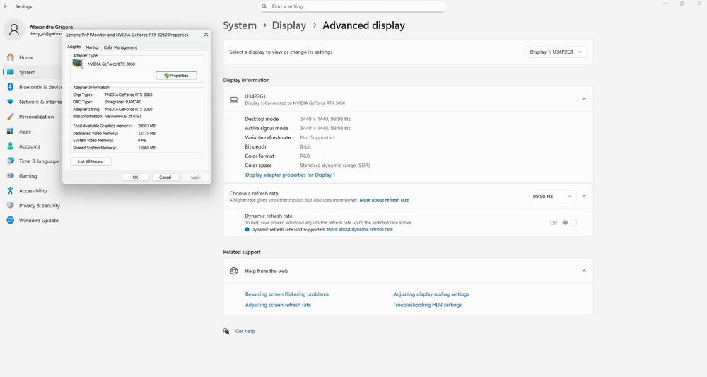 NVIDIA GeForce RTX 3060 12GB GDDR6 192-bit