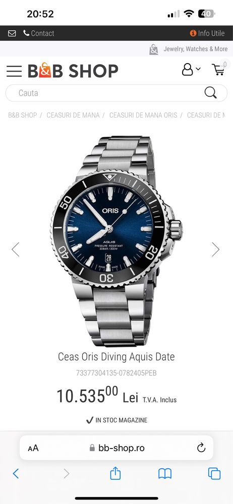 Oris Diver Aquis 43.5