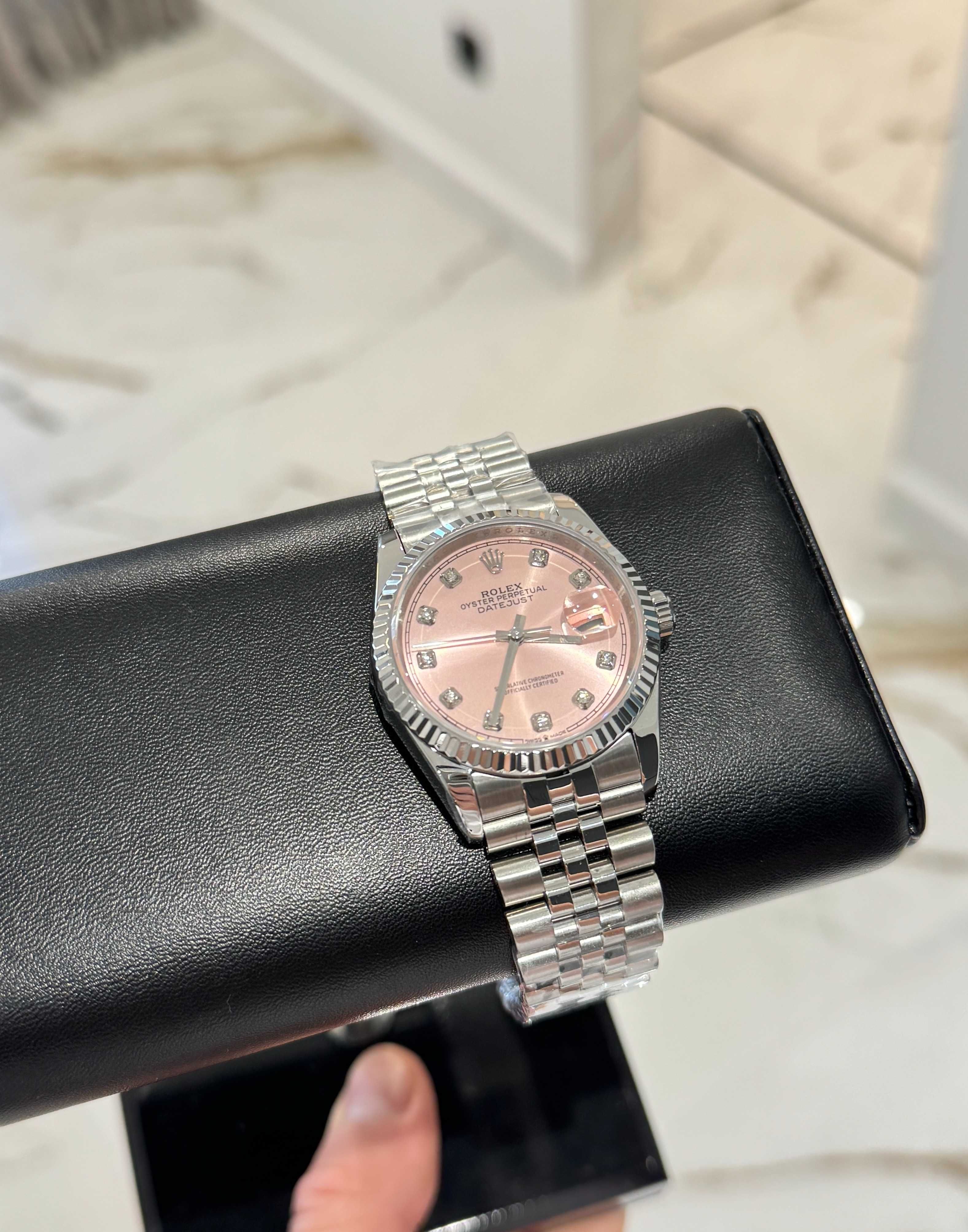 rolex datejust 36mm сребрист/розов циферблат