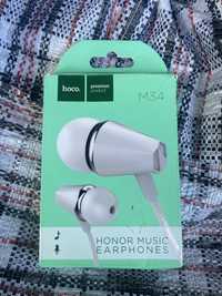 EarPods 3.5 разьем наушники Hoco Honor music премиум класс