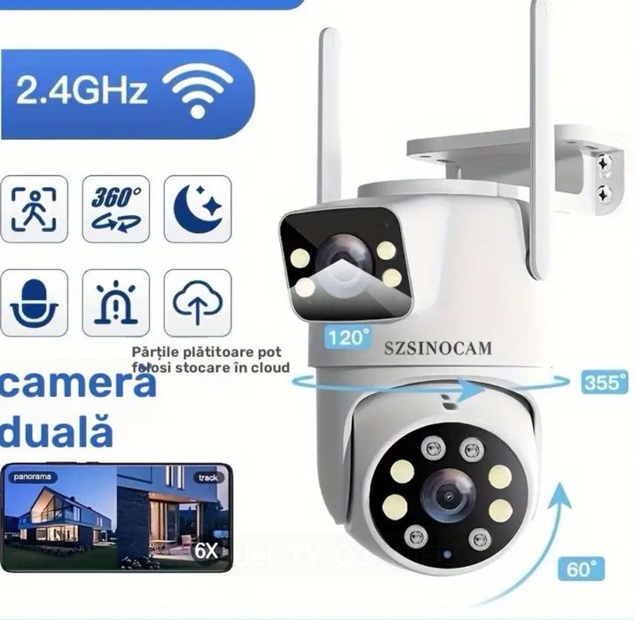 Cameră supraveghere dublă