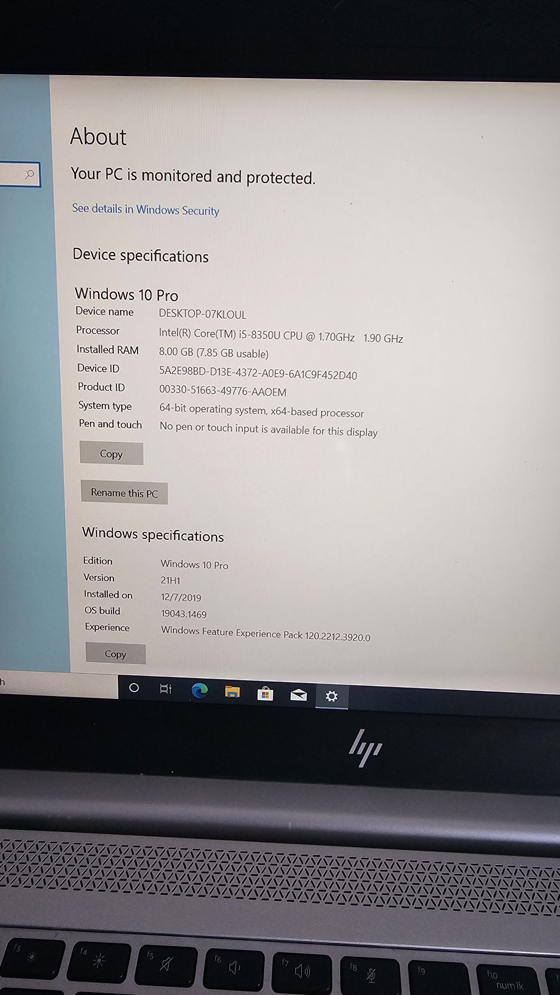 HP Elitebook 840 G5, i5-8350U