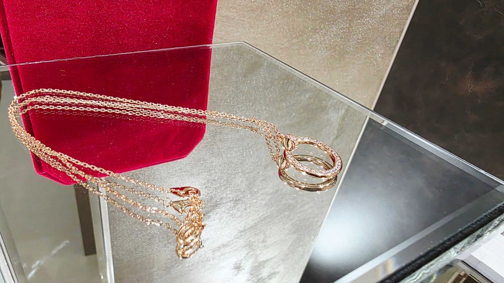 CARTIER Nail Juste un Clou Rose Gold Paved Diamonds Дамско Колие Пирон