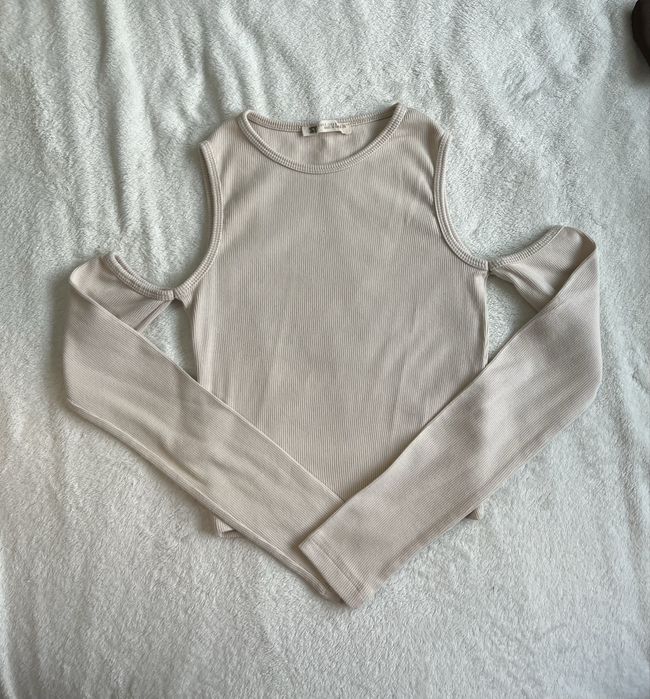 Top Maneca Lunga Bej