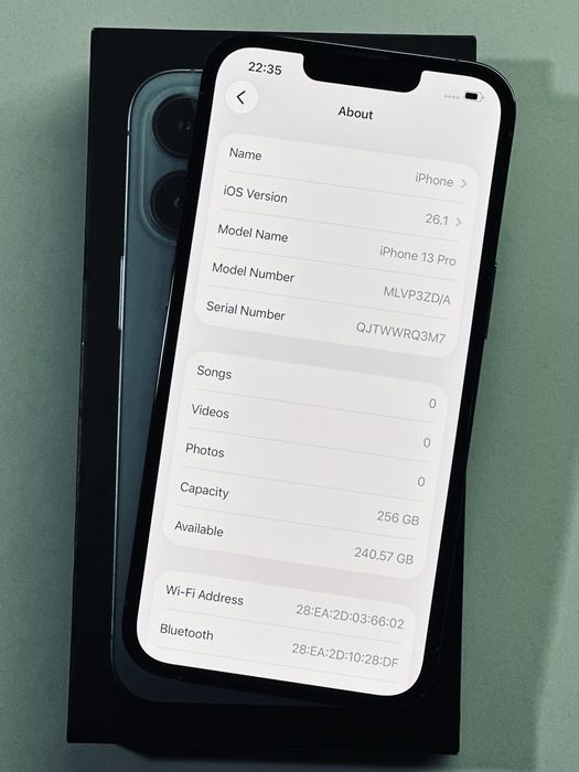 iPhone 13 Pro SierraBlue 256GB 92% battery