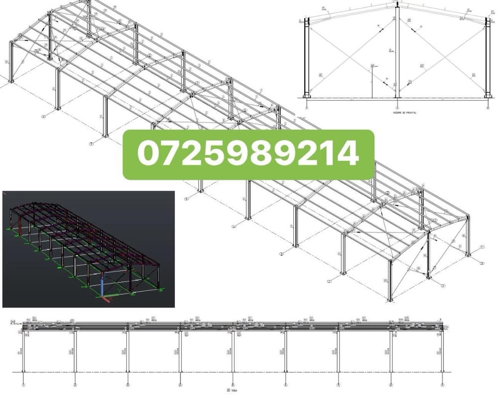 Vand hale metalice conform proiect la cerere facem si proiect dtac