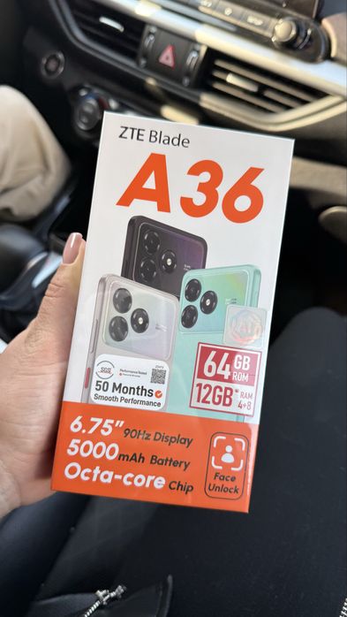 Zte blade a36 новый не открытый телефон приобретен 30.11.25