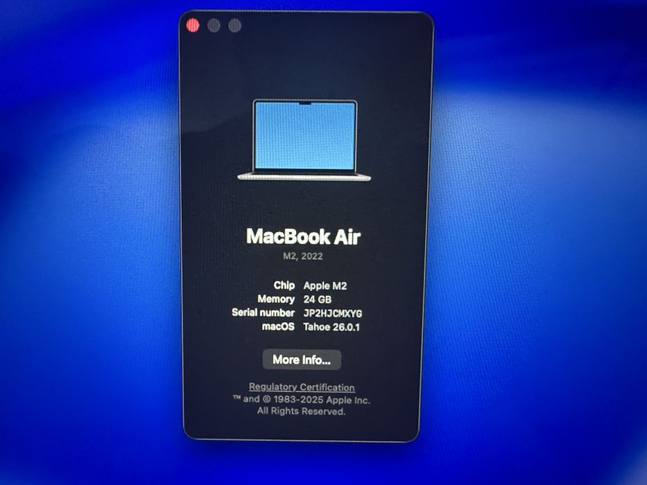 Macbook M2 24Gb 512Gb