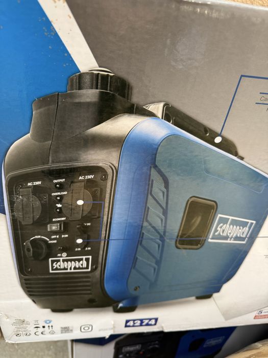 Generator invertor Scheppach SG2500i – 2000W, portabil, Produs nou