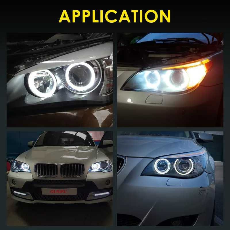 Becuri LED Angel Eyes BMW Ring Marker E90 E91 Seria 3 2007–2010 CANBUS
