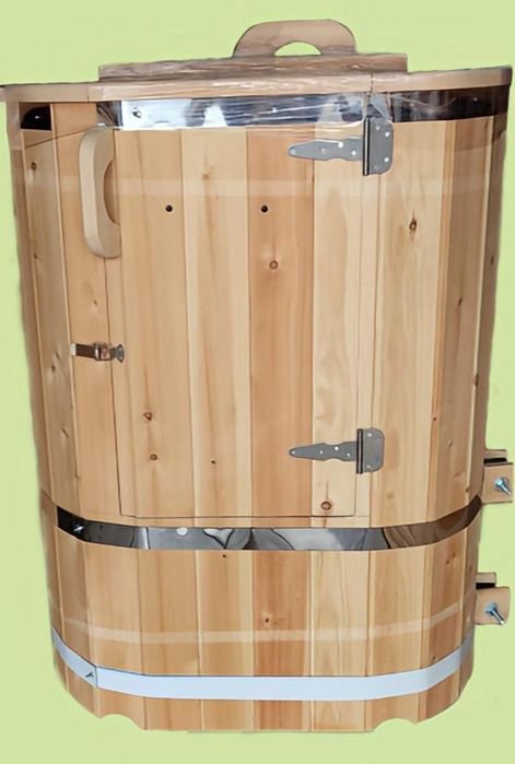 Парогенератор + Фитобочка НОВАЯ кедровая овальная профессиональная с