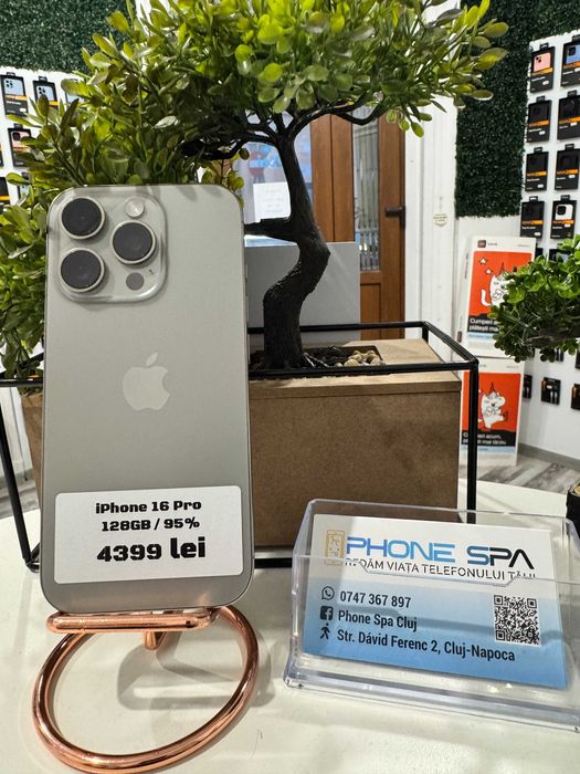iPhone 16 Pro 128Gb 95%- Din magazin,cu garantie!