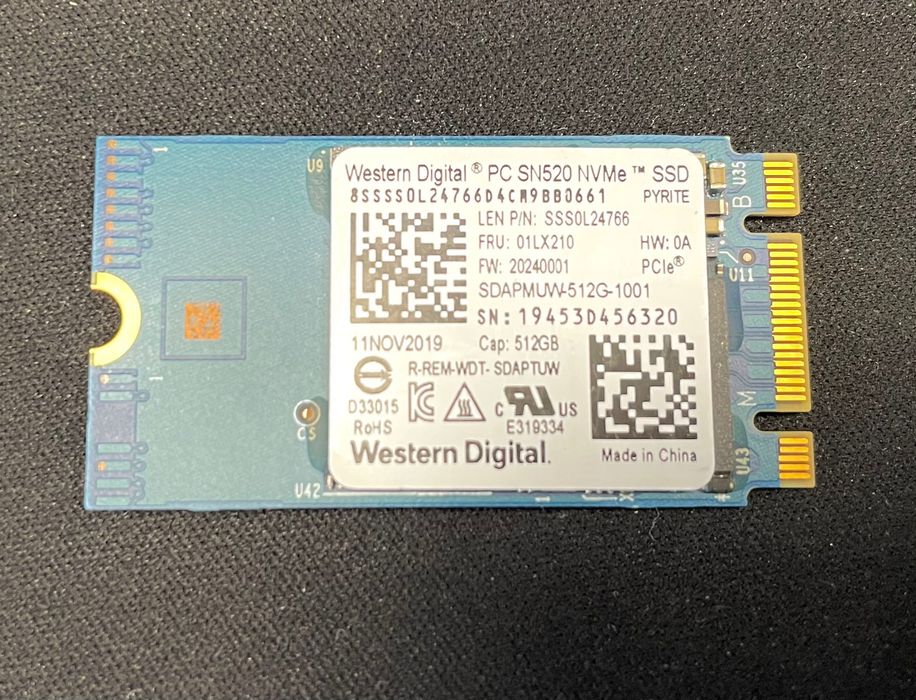 Western Digital SN520 512GB NVME SSD