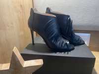 Черни кожени обувки на ток Musette