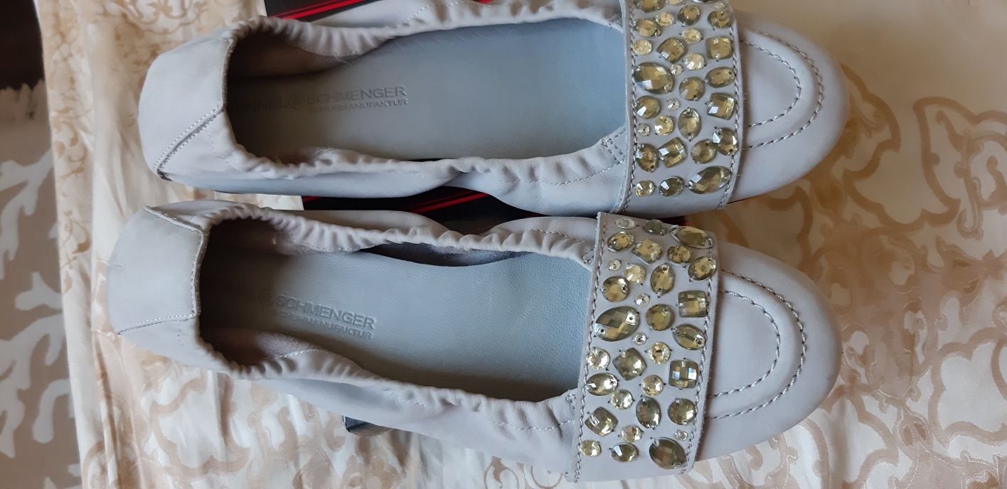 Pantofi/Balerini Kennel&Schmenger,piele manusa si cristale swarovski,